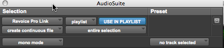 Audio Suite Link Header